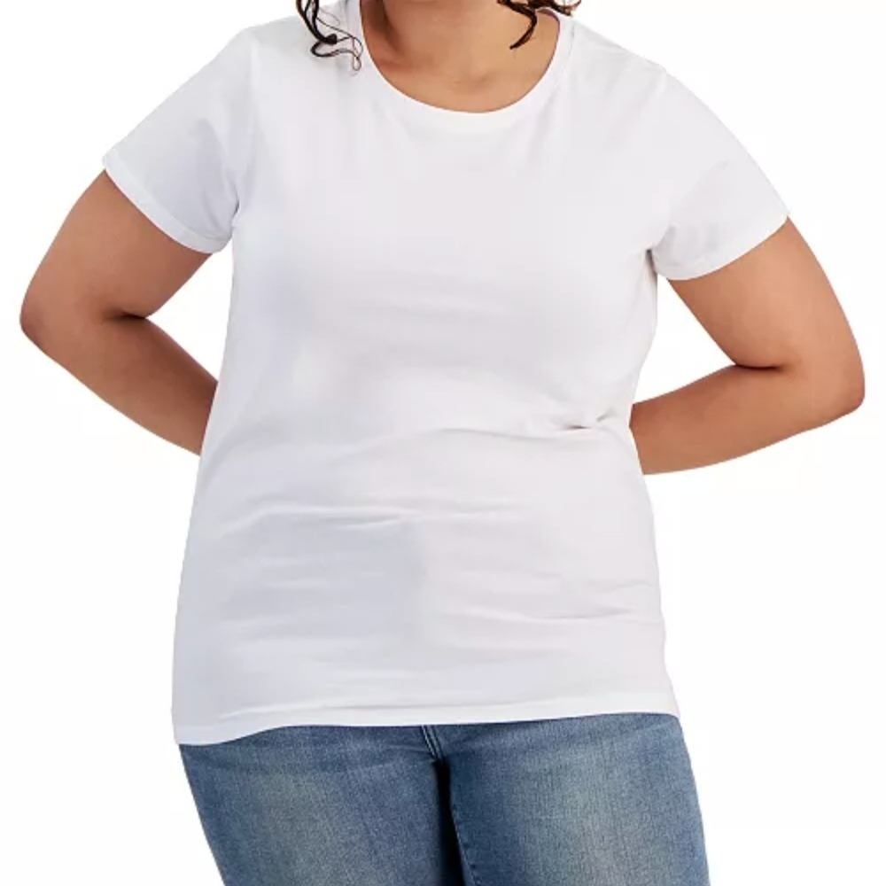 Aveto Plus Size Basic Crewneck Short-Sleeve T-Shirt Size - 3X